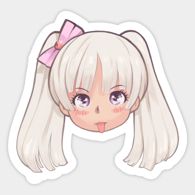 Anime Girl Sticking Her Tongue Out Anime Girl Sticker TeePublic
